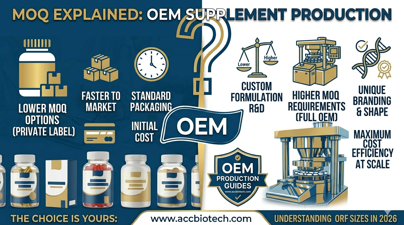 保健品OEM最低订单量(MOQ)全解析:从小批量到大规模生产